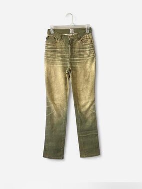 Just Cavalli Olive Printed Jeans